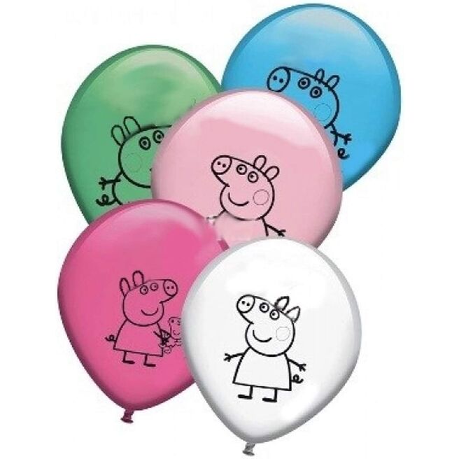 Set 8 globos Peppa Pig