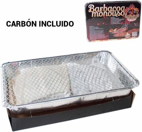 Barbacoa monouso con carbón 46 x 30 cm