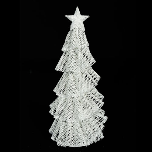 Árbol Hierro Blanco Decoración Navidad 13 x 13 x 30 cm