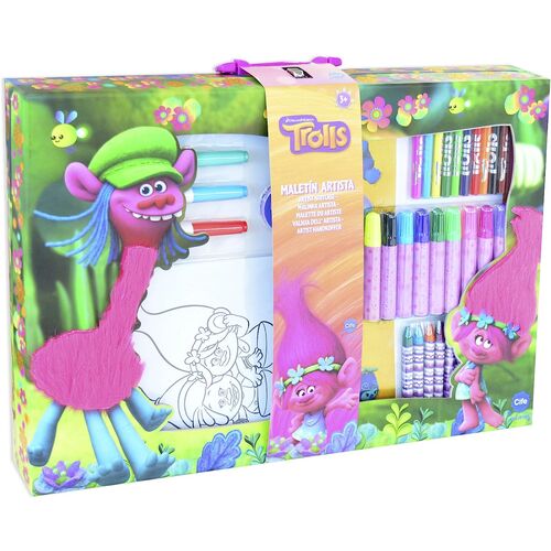 Set papelería con pizarra Trolls