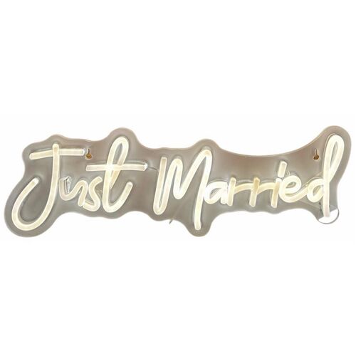 Cartel led decoración "Just Married" 43 x 14 cm