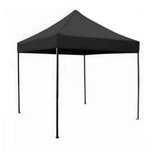 Carpa plegable negra de hierro 3 x 3 metros diámetro patas 3 x 3 cm