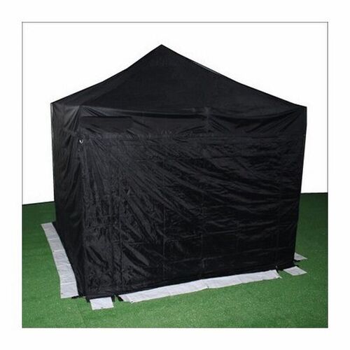 Carpa 4 x 4 aluminio plegable pata hexagonal con paredes sin puerta negra