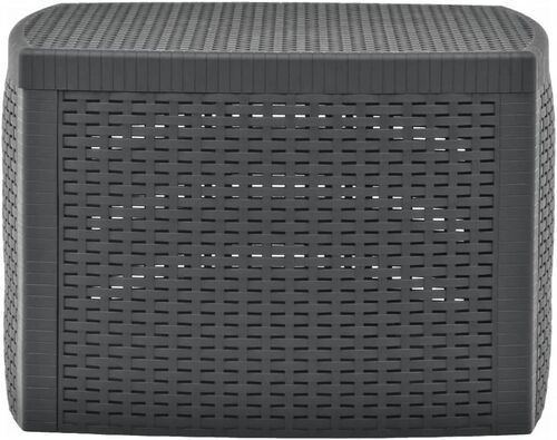 Mesa baúl resina auxiliar rattan 53 x 53 x 40 cm