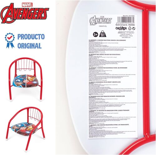 Silla metal de Los Vengadores Avengers 35.5 x 30 x 33.5 cm