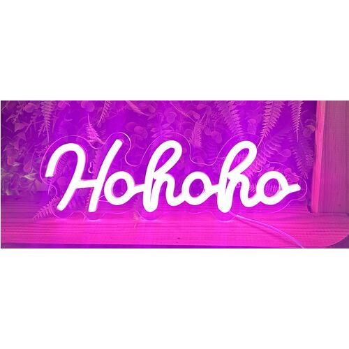 Cartel led decoracin "Hohoho" 30 x 11 cm