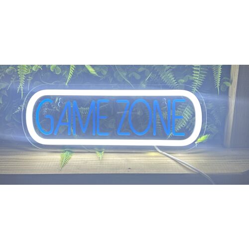Cartel led decoracin "Gamezone" 28 x 10 cm