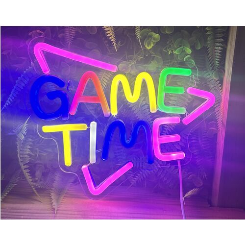 Cartel led decoración "Gametime" 30 x 23 cm