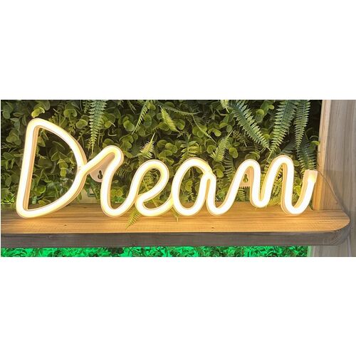 Cartel led decoración "Dream" 39 x 15 cm