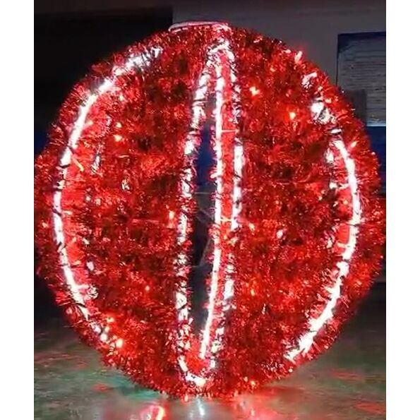 Bola plegable 3D LED aluminio 80 x 80 cm