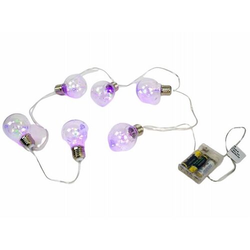 Guirnalda micro-led  6 bombillas  multicolor a pilas