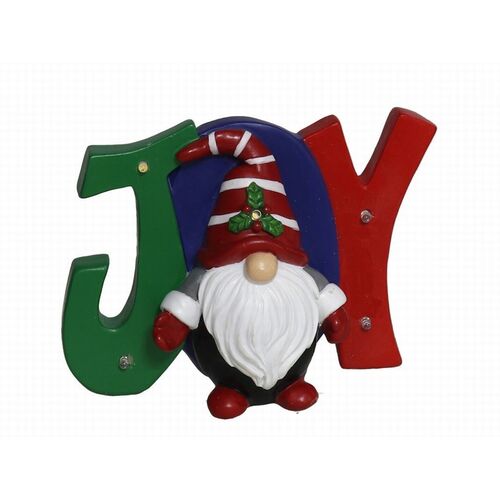 Cartel led decoración Navidad Santa Claus "Joy" 20.5 x 14.5 x 7.5 cm