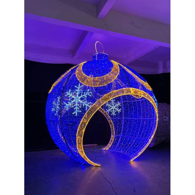 Bola Led azul visitable decoración profesional Navidad 4 x 4.5m