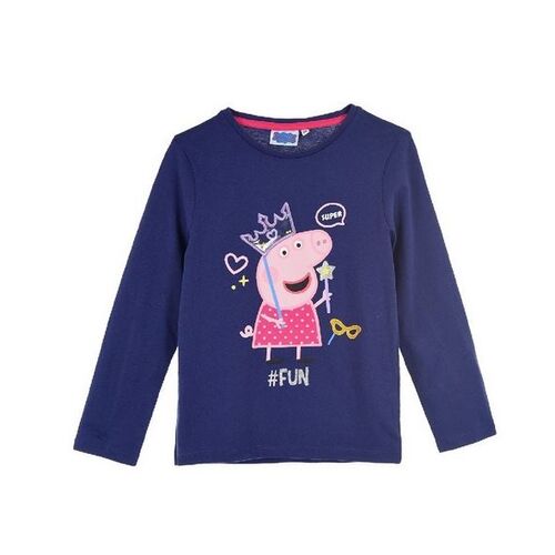 Camiseta manga larga azul Peppa Pig 5 años