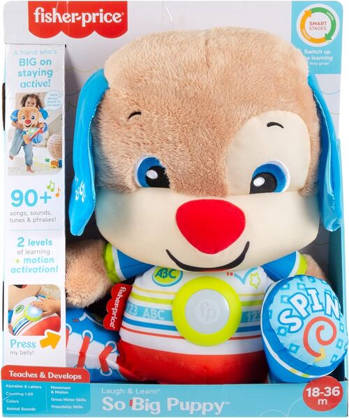 Perrito aprendizaje luz y sonido Fisher Price 17,5 x 22 x 40 cm