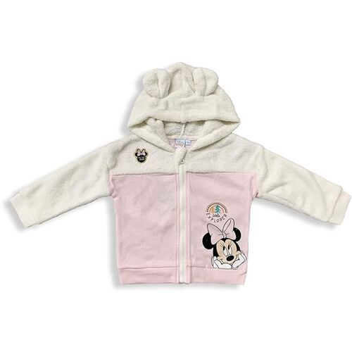 Chaqueta chándal rosa y blanco Minnie Mouse Disney 6 Meses