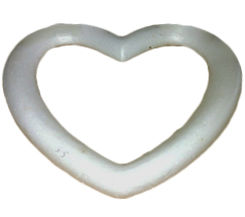 Corazón hueco contorno poliestireno 24 cm