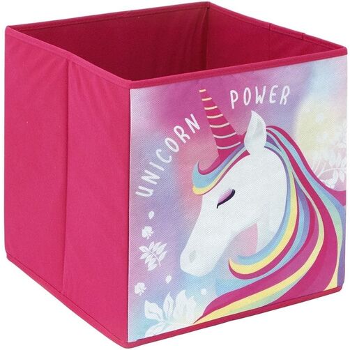 Cubo almacenaje Unicornio 31 x 31 x 31 cm