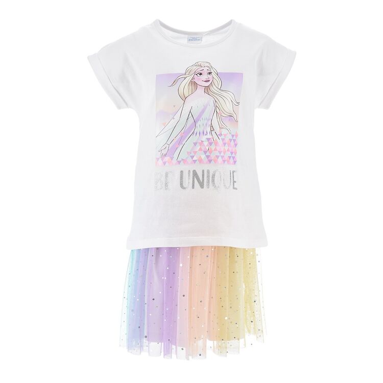 Conjunto verano dos piezas blanco Frozen Disney