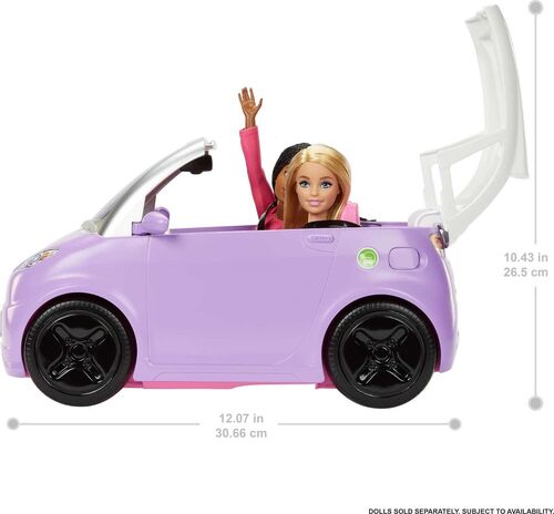 Coche eléctrico Barbie y estación carga