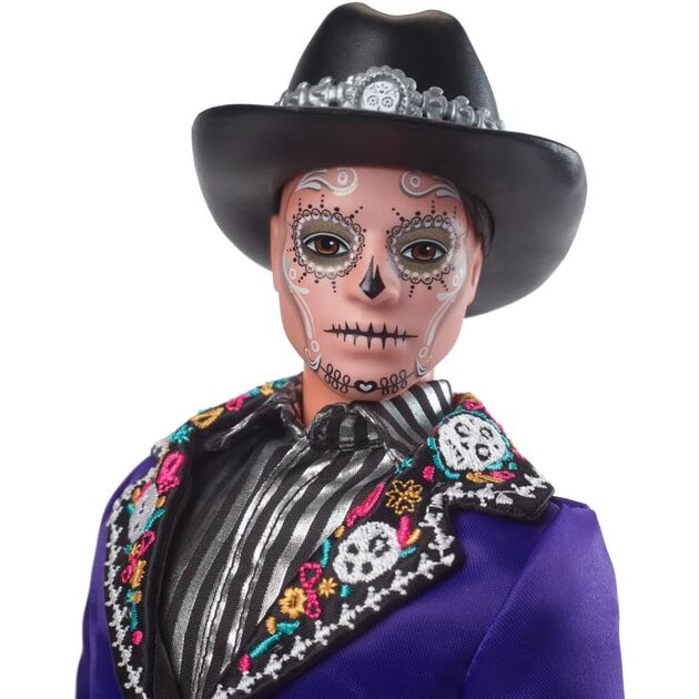 Figura articulada Barbie  Ken "Día de los muertos" 7,62 x 22,86 x 33,02 cm