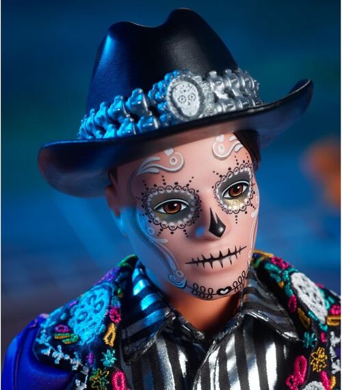 Figura articulada Barbie  Ken "Día de los muertos" 7,62 x 22,86 x 33,02 cm