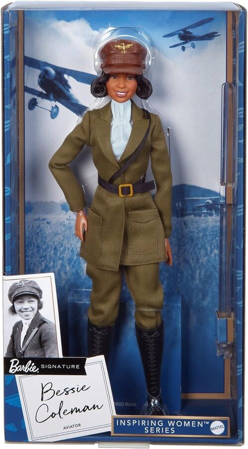 Muñeca articulada Barbie "Bessie Coleman aviadora"