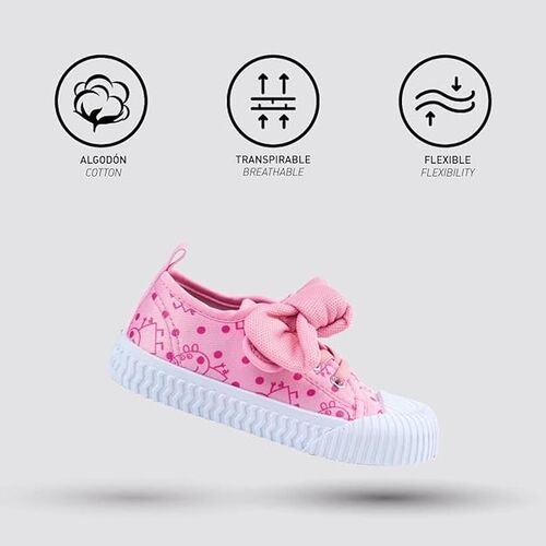 Zapatillas loneta velcro Peppa Pig 22