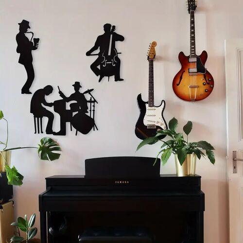 Decoración metal para pared "Músicos"