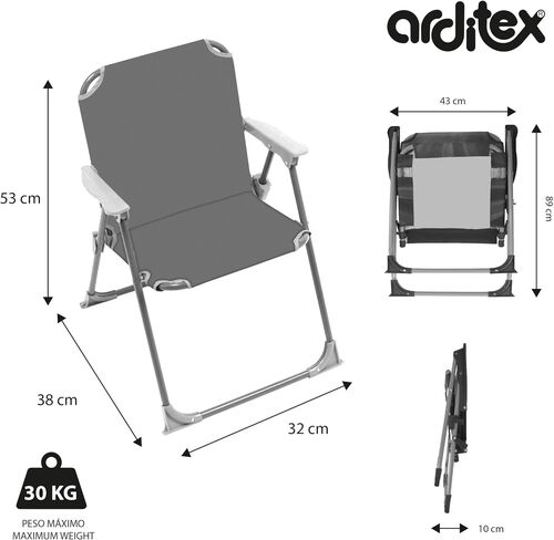 Silla infantil plegable Tortugas Ninja 38 x 32 x 53 cm