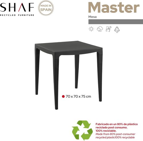 Mesa Master antracita 70 x 70 cm