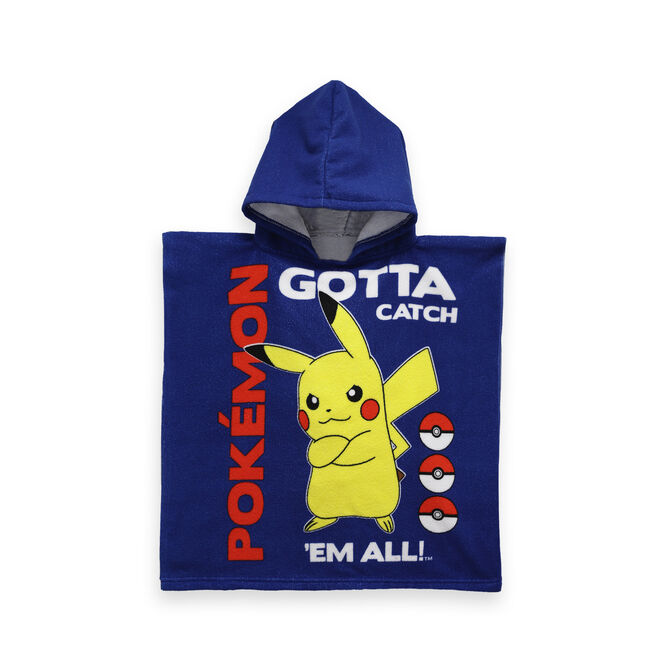 Poncho microfibra piscina playa Pokemon 110 x 55 cm