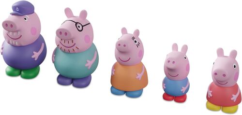 Set 5 figuras baño de Peppa Pig