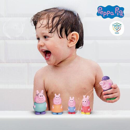 Set 5 figuras baño de Peppa Pig