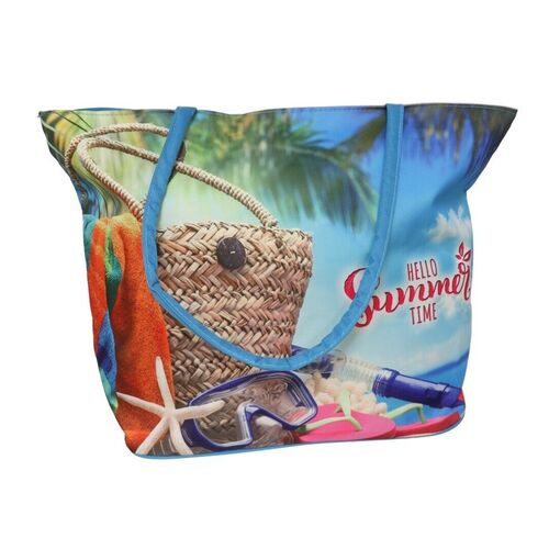 Bolsa playa Hello Summer 51 x 25 x 19 cm