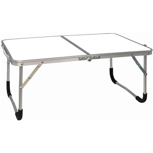 Mesa de Camping Plegable Blanco 26x60x40 cm