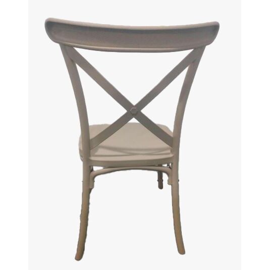 Silla Crossback polipropileno diseño eventos beige 90 x 48 x 49 cm