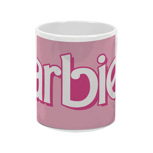 Taza cerámica Barbie rosa/blanco 350ml