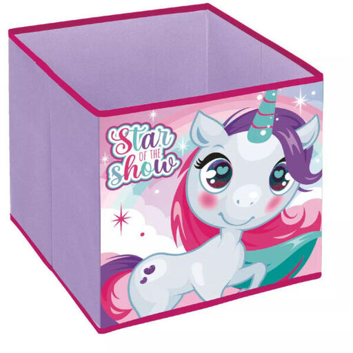 Cubo contenedor Unicornio 31 x 31 x 31 cm