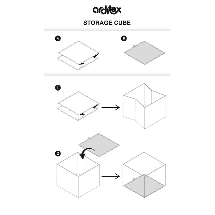 Cubo contenedor Unicornio 31 x 31 x 31 cm