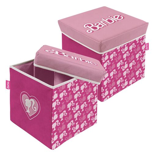 Taburete contenedor Barbie 30 x 30 x 30 cm