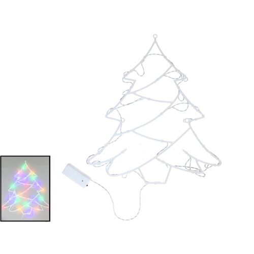 Árbol Navidad 24 led multicolor 36x41 cm