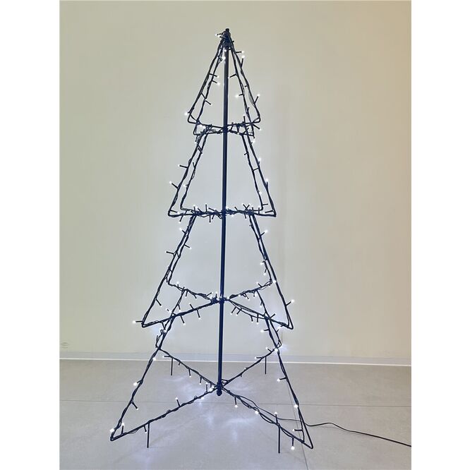 Árbol Navidad plegable 160 led blanco frío 120x78 cm