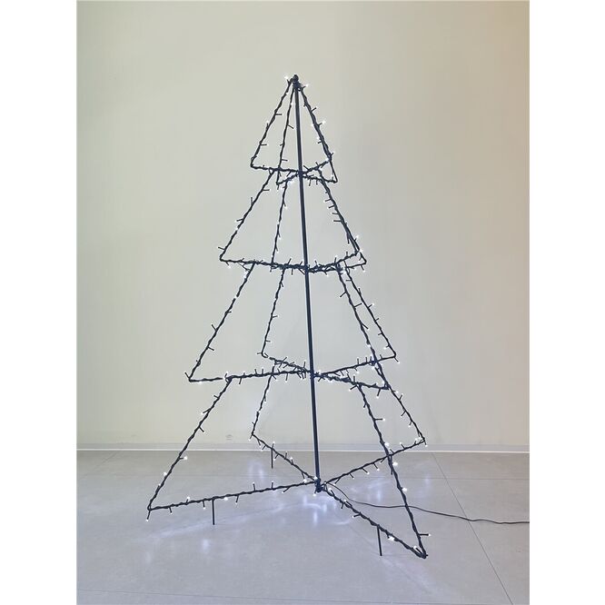 Árbol Navidad plegable 240 led blanco frío 150x115 cm