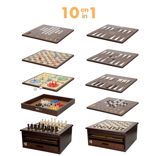 Juegos 10 en 1 madera