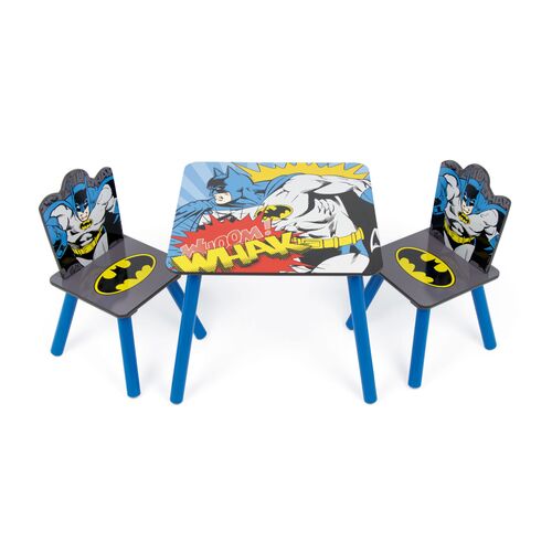 Set de Mesa 50 x 50 x 44 cm y dos Sillas 26,5 x 26,5 x 50 cm Batman