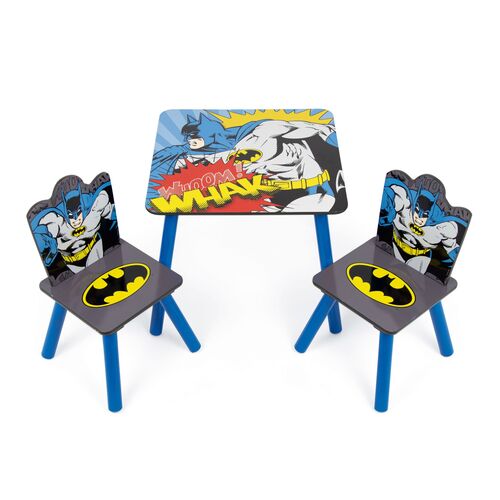 Set de Mesa 50 x 50 x 44 cm y dos Sillas 26,5 x 26,5 x 50 cm Batman