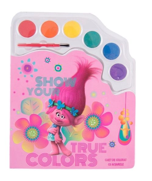 Set acuarelas con Block pinturas Trolls