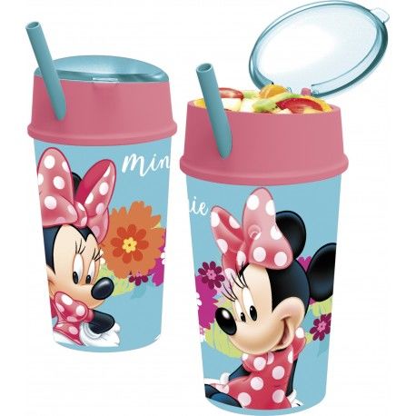 Vaso con Caña doble uso Minnie Mouse