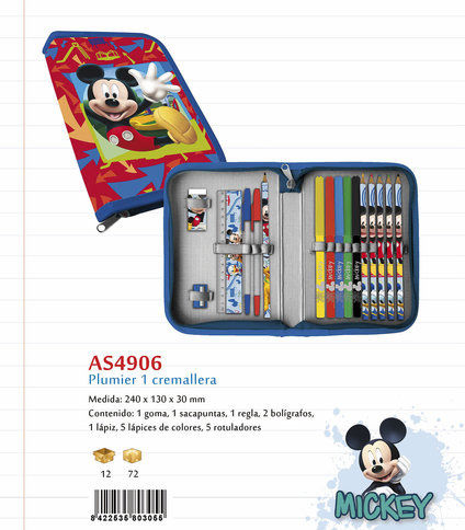 Estuche plumier Mickey Mouse disney